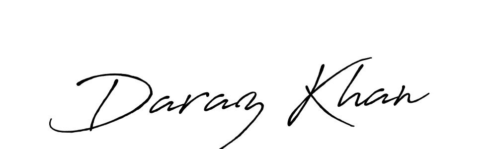 How to make Daraz Khan name signature. Use Antro_Vectra_Bolder style for creating short signs online. This is the latest handwritten sign. Daraz Khan signature style 7 images and pictures png