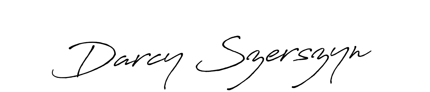Make a beautiful signature design for name Darcy Szerszyn. With this signature (Antro_Vectra_Bolder) style, you can create a handwritten signature for free. Darcy Szerszyn signature style 7 images and pictures png