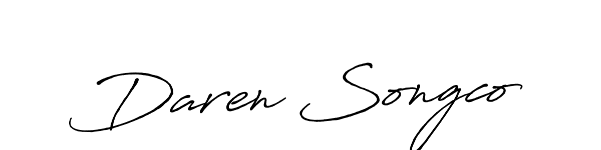 Similarly Antro_Vectra_Bolder is the best handwritten signature design. Signature creator online .You can use it as an online autograph creator for name Daren Songco. Daren Songco signature style 7 images and pictures png