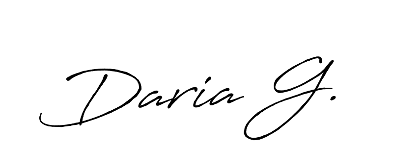 Design your own signature with our free online signature maker. With this signature software, you can create a handwritten (Antro_Vectra_Bolder) signature for name Daria G.. Daria G. signature style 7 images and pictures png