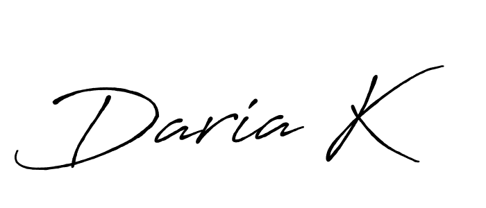 Make a beautiful signature design for name Daria K. Use this online signature maker to create a handwritten signature for free. Daria K signature style 7 images and pictures png