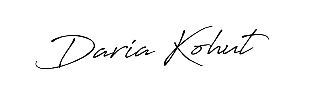 Make a beautiful signature design for name Daria Kohut. With this signature (Antro_Vectra_Bolder) style, you can create a handwritten signature for free. Daria Kohut signature style 7 images and pictures png