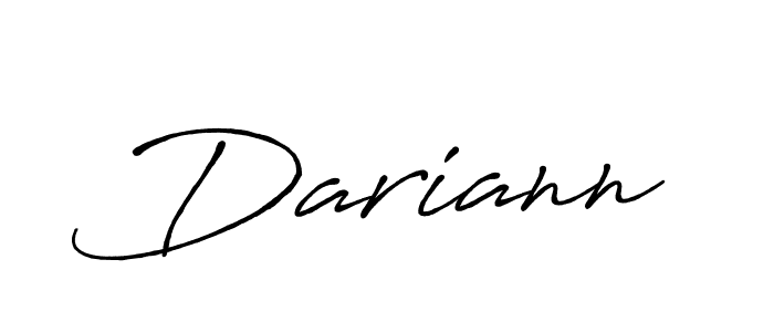 Dariann stylish signature style. Best Handwritten Sign (Antro_Vectra_Bolder) for my name. Handwritten Signature Collection Ideas for my name Dariann. Dariann signature style 7 images and pictures png