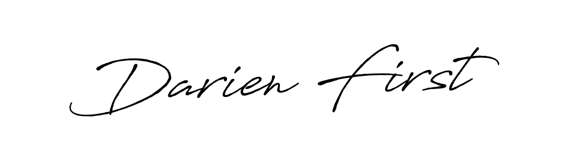 Design your own signature with our free online signature maker. With this signature software, you can create a handwritten (Antro_Vectra_Bolder) signature for name Darien First. Darien First signature style 7 images and pictures png