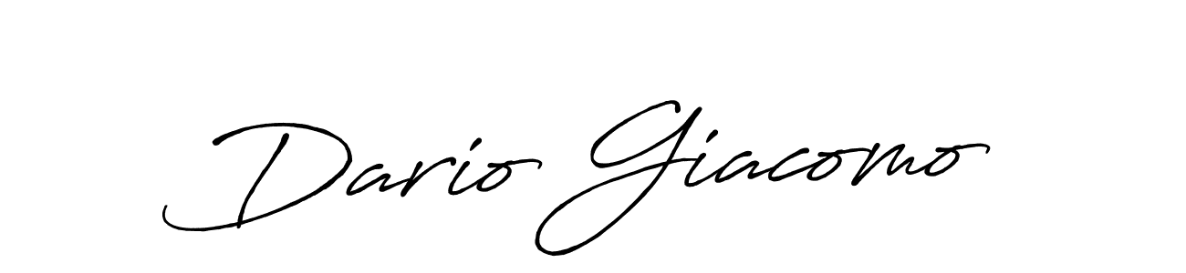 Design your own signature with our free online signature maker. With this signature software, you can create a handwritten (Antro_Vectra_Bolder) signature for name Dario Giacomo. Dario Giacomo signature style 7 images and pictures png