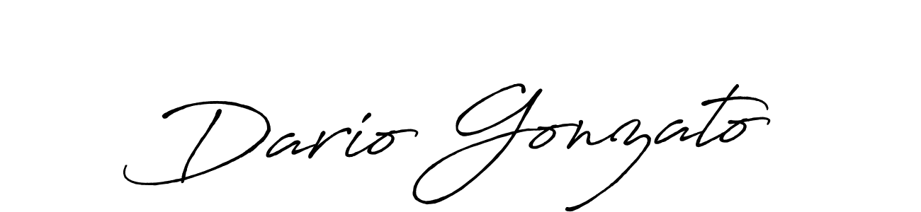 Create a beautiful signature design for name Dario Gonzato. With this signature (Antro_Vectra_Bolder) fonts, you can make a handwritten signature for free. Dario Gonzato signature style 7 images and pictures png