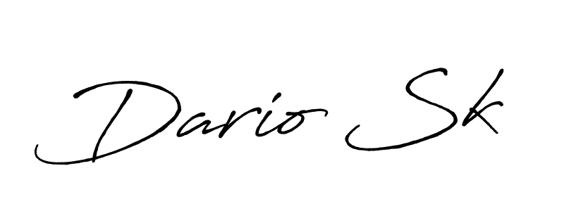 Design your own signature with our free online signature maker. With this signature software, you can create a handwritten (Antro_Vectra_Bolder) signature for name Dario Sk. Dario Sk signature style 7 images and pictures png