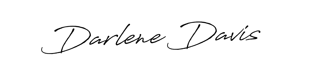 How to make Darlene Davis name signature. Use Antro_Vectra_Bolder style for creating short signs online. This is the latest handwritten sign. Darlene Davis signature style 7 images and pictures png