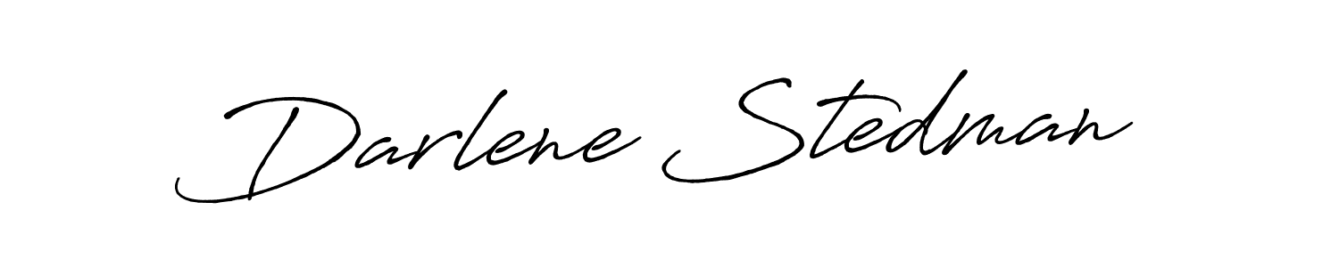 Make a beautiful signature design for name Darlene Stedman. With this signature (Antro_Vectra_Bolder) style, you can create a handwritten signature for free. Darlene Stedman signature style 7 images and pictures png