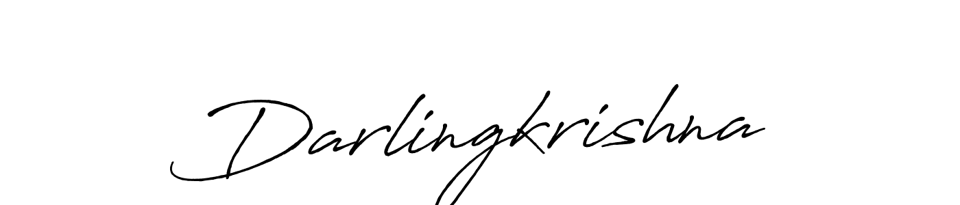 How to make Darlingkrishna name signature. Use Antro_Vectra_Bolder style for creating short signs online. This is the latest handwritten sign. Darlingkrishna signature style 7 images and pictures png