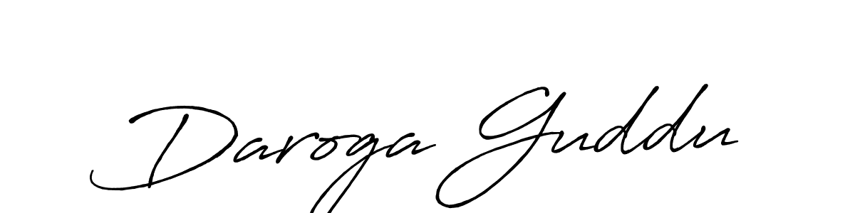 Create a beautiful signature design for name Daroga Guddu. With this signature (Antro_Vectra_Bolder) fonts, you can make a handwritten signature for free. Daroga Guddu signature style 7 images and pictures png