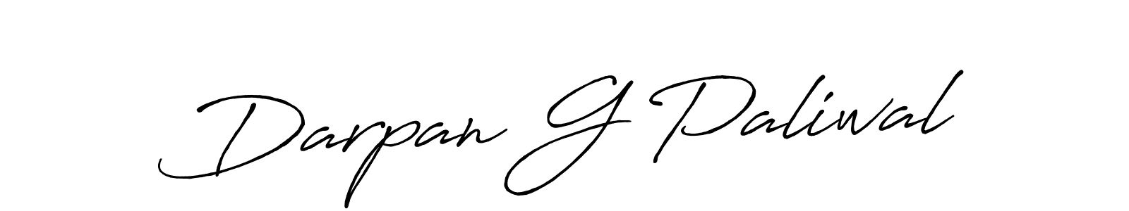 How to make Darpan G Paliwal signature? Antro_Vectra_Bolder is a professional autograph style. Create handwritten signature for Darpan G Paliwal name. Darpan G Paliwal signature style 7 images and pictures png