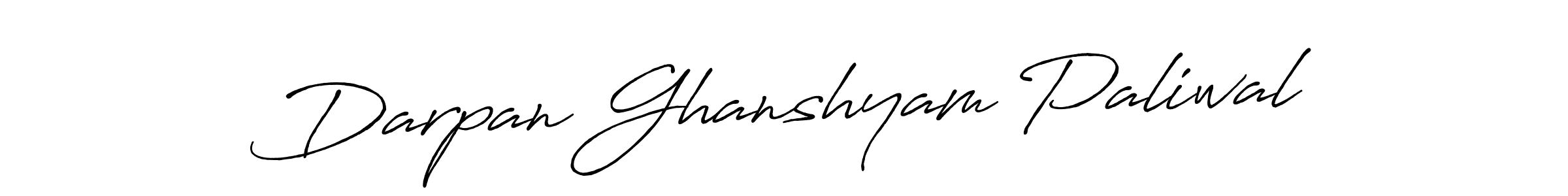 Create a beautiful signature design for name Darpan Ghanshyam Paliwal. With this signature (Antro_Vectra_Bolder) fonts, you can make a handwritten signature for free. Darpan Ghanshyam Paliwal signature style 7 images and pictures png