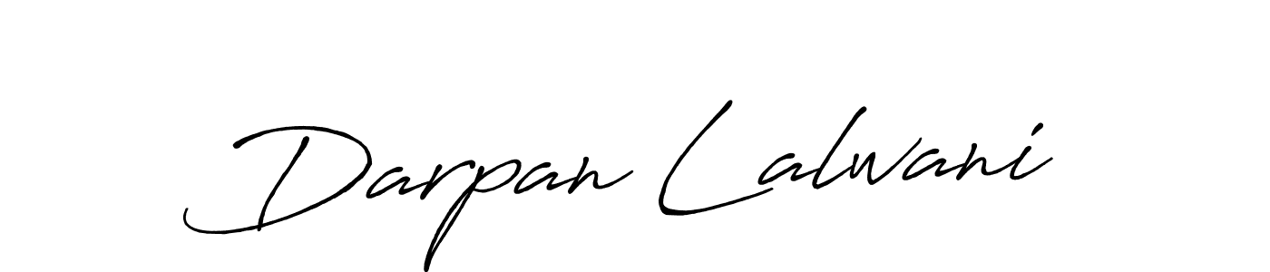 Create a beautiful signature design for name Darpan Lalwani. With this signature (Antro_Vectra_Bolder) fonts, you can make a handwritten signature for free. Darpan Lalwani signature style 7 images and pictures png