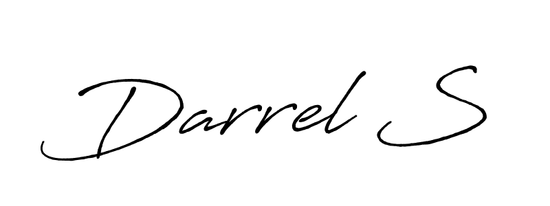 Create a beautiful signature design for name Darrel S. With this signature (Antro_Vectra_Bolder) fonts, you can make a handwritten signature for free. Darrel S signature style 7 images and pictures png