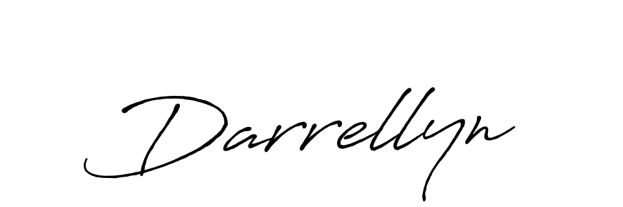 Use a signature maker to create a handwritten signature online. With this signature software, you can design (Antro_Vectra_Bolder) your own signature for name Darrellyn. Darrellyn signature style 7 images and pictures png