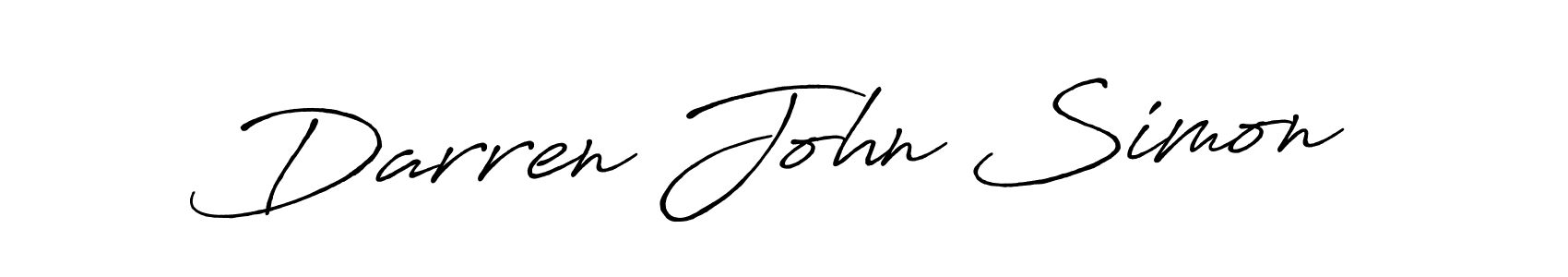 Make a beautiful signature design for name Darren John Simon. Use this online signature maker to create a handwritten signature for free. Darren John Simon signature style 7 images and pictures png