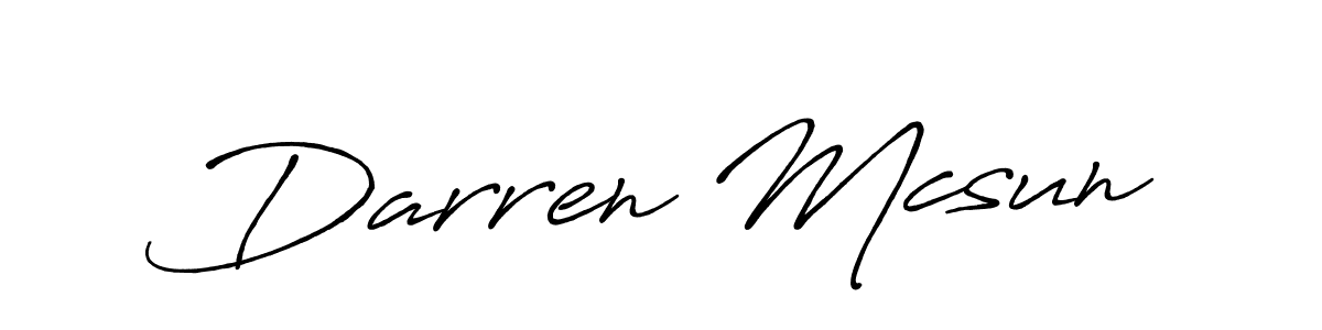 Also we have Darren Mcsun name is the best signature style. Create professional handwritten signature collection using Antro_Vectra_Bolder autograph style. Darren Mcsun signature style 7 images and pictures png