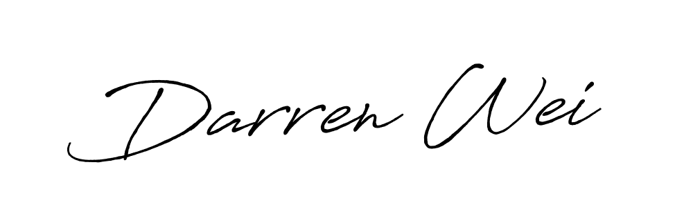 Also You can easily find your signature by using the search form. We will create Darren Wei name handwritten signature images for you free of cost using Antro_Vectra_Bolder sign style. Darren Wei signature style 7 images and pictures png