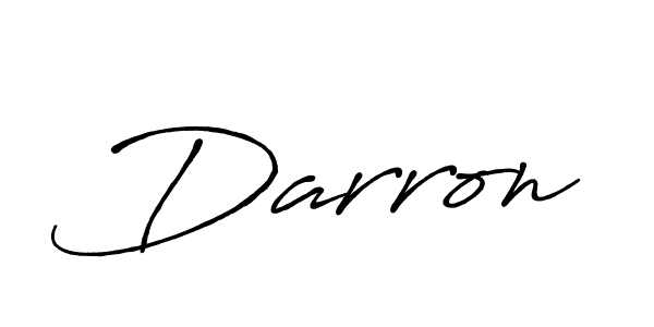 Make a beautiful signature design for name Darron. With this signature (Antro_Vectra_Bolder) style, you can create a handwritten signature for free. Darron signature style 7 images and pictures png