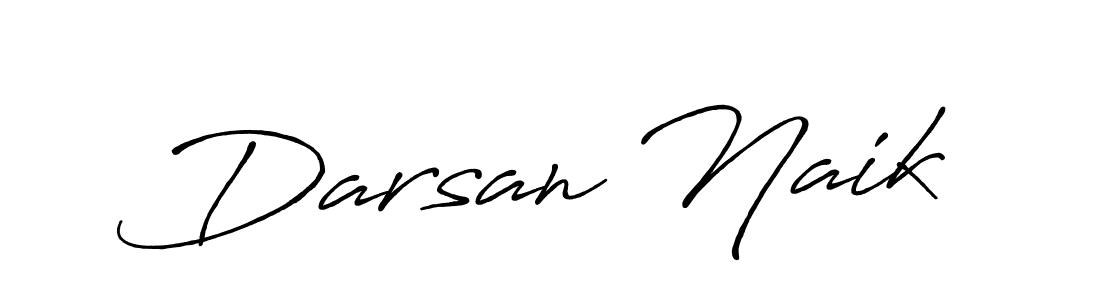 Make a beautiful signature design for name Darsan Naik. With this signature (Antro_Vectra_Bolder) style, you can create a handwritten signature for free. Darsan Naik signature style 7 images and pictures png