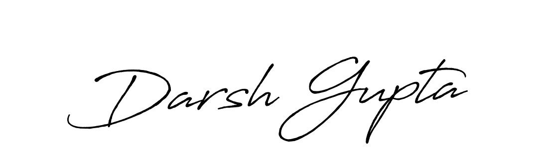 Darsh Gupta stylish signature style. Best Handwritten Sign (Antro_Vectra_Bolder) for my name. Handwritten Signature Collection Ideas for my name Darsh Gupta. Darsh Gupta signature style 7 images and pictures png