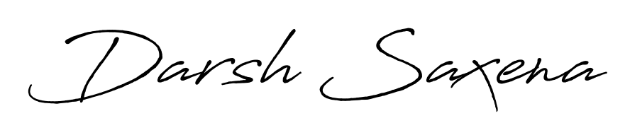 Enhance your business communications with Darsh Saxena signature in Antro_Vectra_Bolder lettering. Clean, modern, and universally compatible. Darsh Saxena signature style 7 images and pictures png