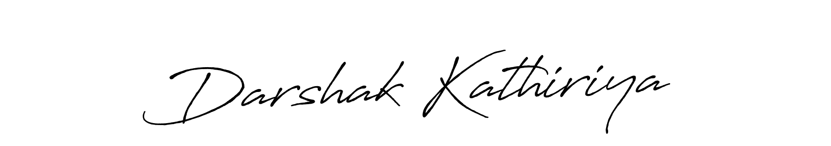 Make a beautiful signature design for name Darshak Kathiriya. With this signature (Antro_Vectra_Bolder) style, you can create a handwritten signature for free. Darshak Kathiriya signature style 7 images and pictures png