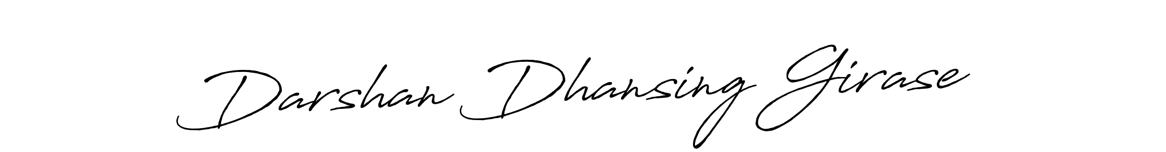 How to make Darshan Dhansing Girase name signature. Use Antro_Vectra_Bolder style for creating short signs online. This is the latest handwritten sign. Darshan Dhansing Girase signature style 7 images and pictures png