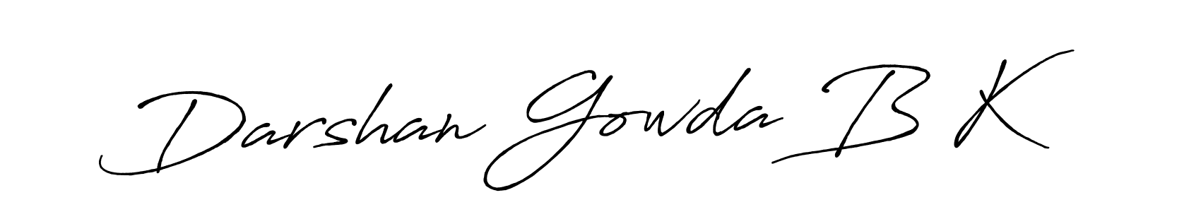 Make a beautiful signature design for name Darshan Gowda B K. With this signature (Antro_Vectra_Bolder) style, you can create a handwritten signature for free. Darshan Gowda B K signature style 7 images and pictures png