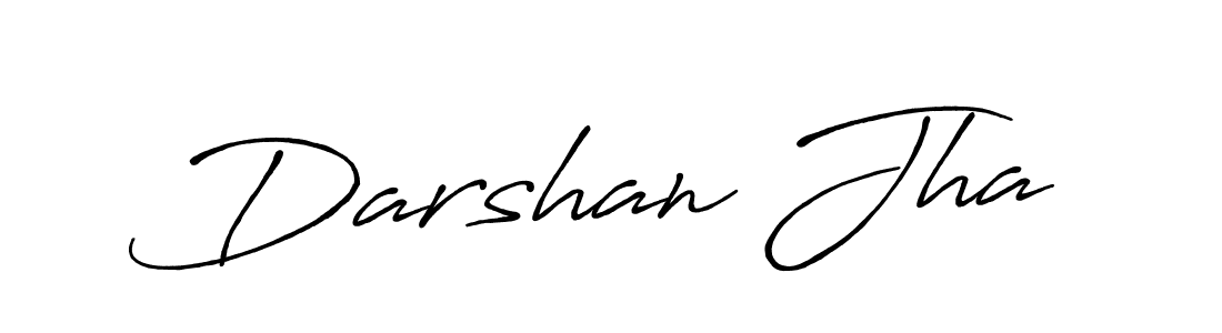 Create a beautiful signature design for name Darshan Jha. With this signature (Antro_Vectra_Bolder) fonts, you can make a handwritten signature for free. Darshan Jha signature style 7 images and pictures png
