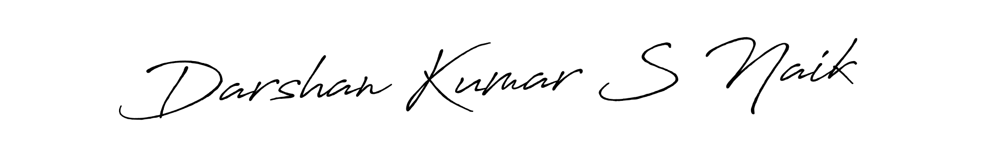 Create a beautiful signature design for name Darshan Kumar S Naik. With this signature (Antro_Vectra_Bolder) fonts, you can make a handwritten signature for free. Darshan Kumar S Naik signature style 7 images and pictures png