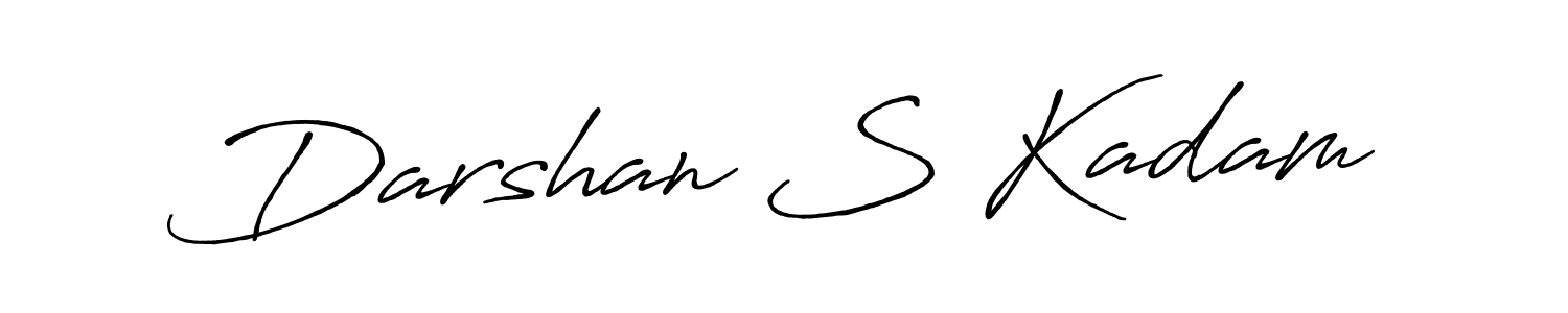 How to make Darshan S Kadam name signature. Use Antro_Vectra_Bolder style for creating short signs online. This is the latest handwritten sign. Darshan S Kadam signature style 7 images and pictures png