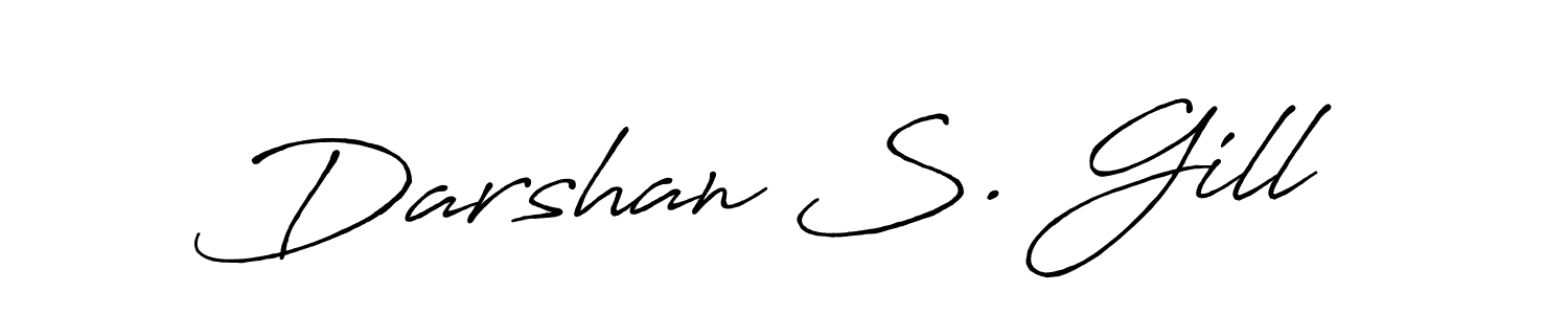 Also we have Darshan S. Gill name is the best signature style. Create professional handwritten signature collection using Antro_Vectra_Bolder autograph style. Darshan S. Gill signature style 7 images and pictures png