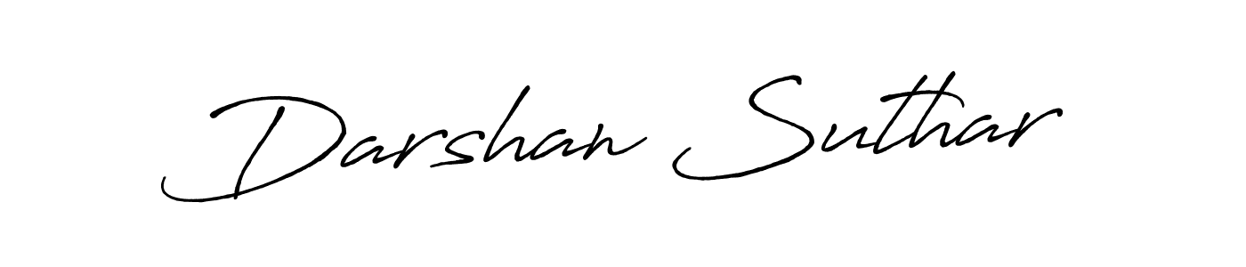 The best way (Antro_Vectra_Bolder) to make a short signature is to pick only two or three words in your name. The name Darshan Suthar include a total of six letters. For converting this name. Darshan Suthar signature style 7 images and pictures png