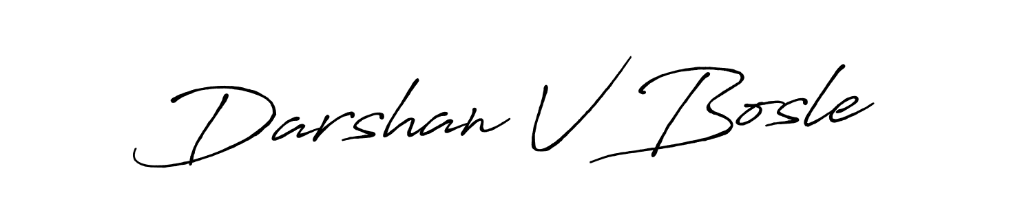 Use a signature maker to create a handwritten signature online. With this signature software, you can design (Antro_Vectra_Bolder) your own signature for name Darshan V Bosle. Darshan V Bosle signature style 7 images and pictures png