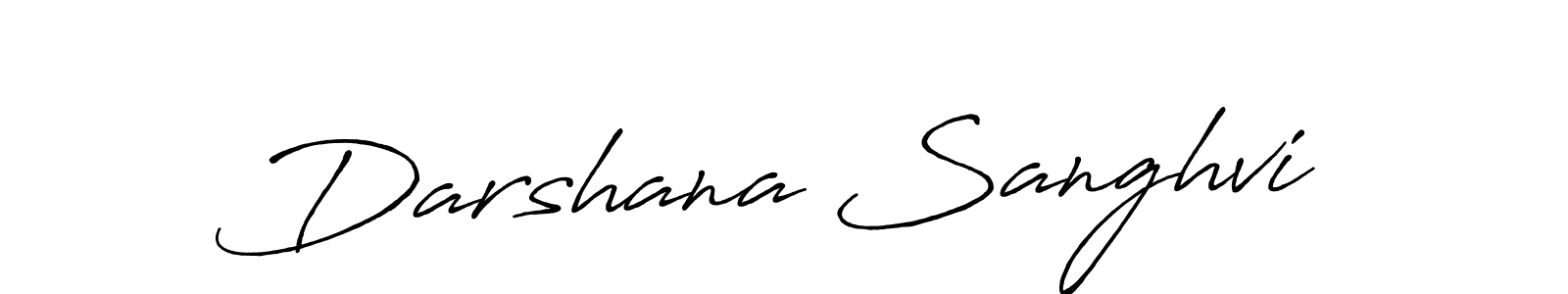 How to make Darshana Sanghvi name signature. Use Antro_Vectra_Bolder style for creating short signs online. This is the latest handwritten sign. Darshana Sanghvi signature style 7 images and pictures png