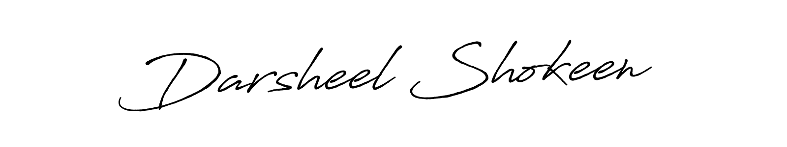 Make a beautiful signature design for name Darsheel Shokeen. With this signature (Antro_Vectra_Bolder) style, you can create a handwritten signature for free. Darsheel Shokeen signature style 7 images and pictures png