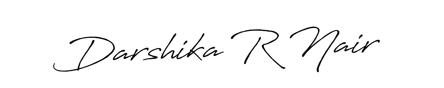 Also we have Darshika R Nair name is the best signature style. Create professional handwritten signature collection using Antro_Vectra_Bolder autograph style. Darshika R Nair signature style 7 images and pictures png