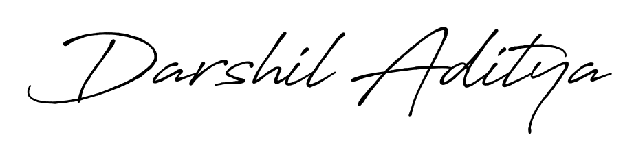 Practice writing Darshil Aditya with the flow of Antro_Vectra_Bolder lettering. A fantastic source of inspiration for developing your personal signature style. Darshil Aditya signature style 7 images and pictures png