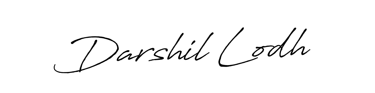 Create a beautiful signature design for name Darshil Lodh. With this signature (Antro_Vectra_Bolder) fonts, you can make a handwritten signature for free. Darshil Lodh signature style 7 images and pictures png