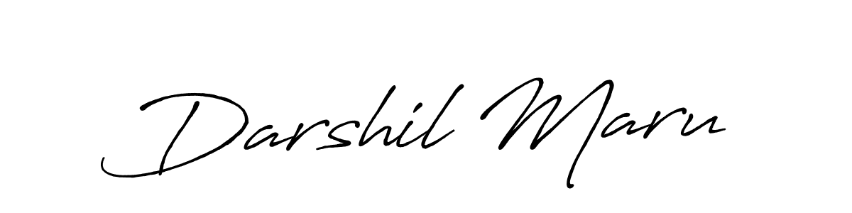 Create a beautiful signature design for name Darshil Maru. With this signature (Antro_Vectra_Bolder) fonts, you can make a handwritten signature for free. Darshil Maru signature style 7 images and pictures png