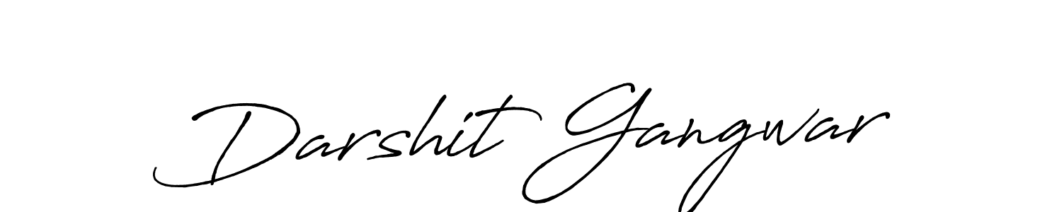Make a beautiful signature design for name Darshit Gangwar. With this signature (Antro_Vectra_Bolder) style, you can create a handwritten signature for free. Darshit Gangwar signature style 7 images and pictures png
