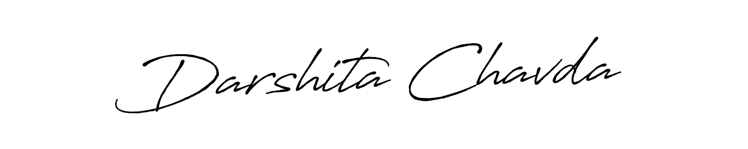 How to make Darshita Chavda signature? Antro_Vectra_Bolder is a professional autograph style. Create handwritten signature for Darshita Chavda name. Darshita Chavda signature style 7 images and pictures png