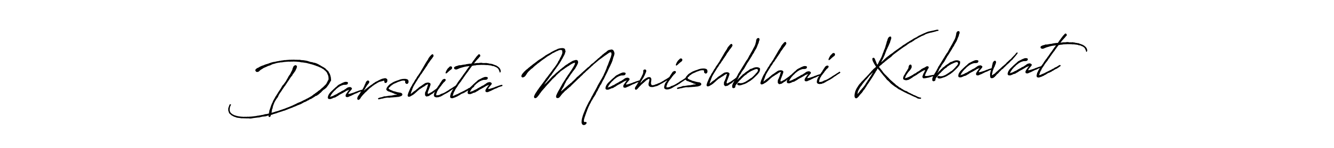 How to make Darshita Manishbhai Kubavat name signature. Use Antro_Vectra_Bolder style for creating short signs online. This is the latest handwritten sign. Darshita Manishbhai Kubavat signature style 7 images and pictures png