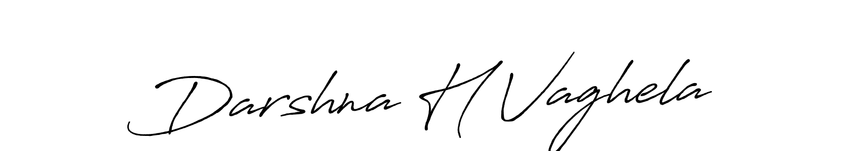 How to make Darshna H Vaghela name signature. Use Antro_Vectra_Bolder style for creating short signs online. This is the latest handwritten sign. Darshna H Vaghela signature style 7 images and pictures png
