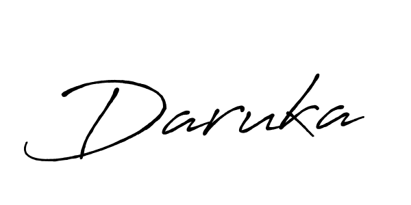 Use a signature maker to create a handwritten signature online. With this signature software, you can design (Antro_Vectra_Bolder) your own signature for name Daruka. Daruka signature style 7 images and pictures png