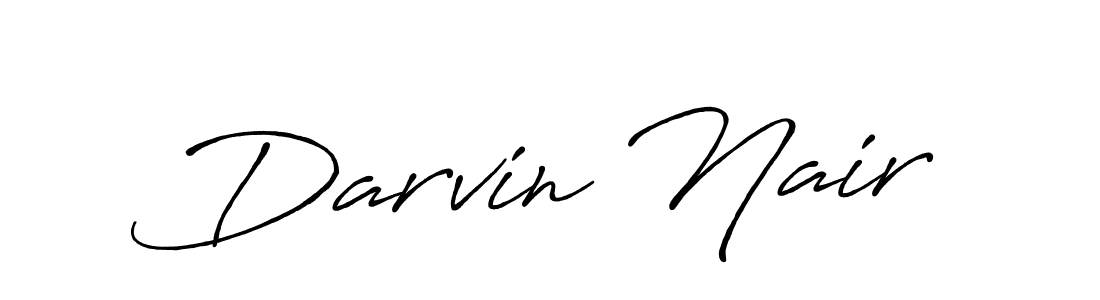 Create a beautiful signature design for name Darvin Nair. With this signature (Antro_Vectra_Bolder) fonts, you can make a handwritten signature for free. Darvin Nair signature style 7 images and pictures png