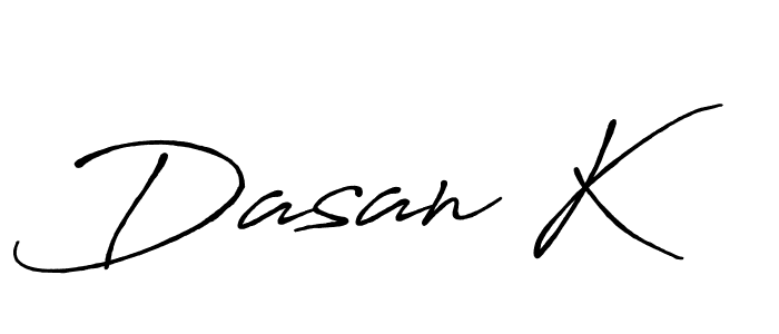 if you are searching for the best signature style for your name Dasan K. so please give up your signature search. here we have designed multiple signature styles  using Antro_Vectra_Bolder. Dasan K signature style 7 images and pictures png