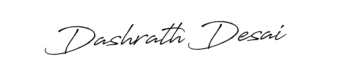 How to make Dashrath Desai name signature. Use Antro_Vectra_Bolder style for creating short signs online. This is the latest handwritten sign. Dashrath Desai signature style 7 images and pictures png